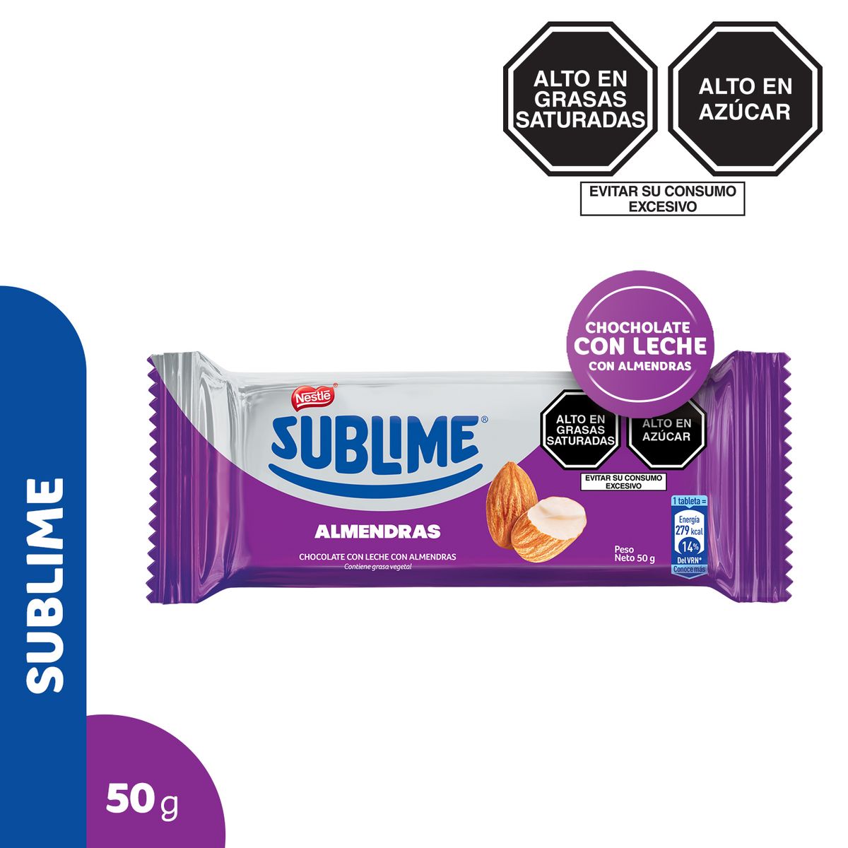 SUBLIME - Chocolate Sublime Almendras con Leche 50g