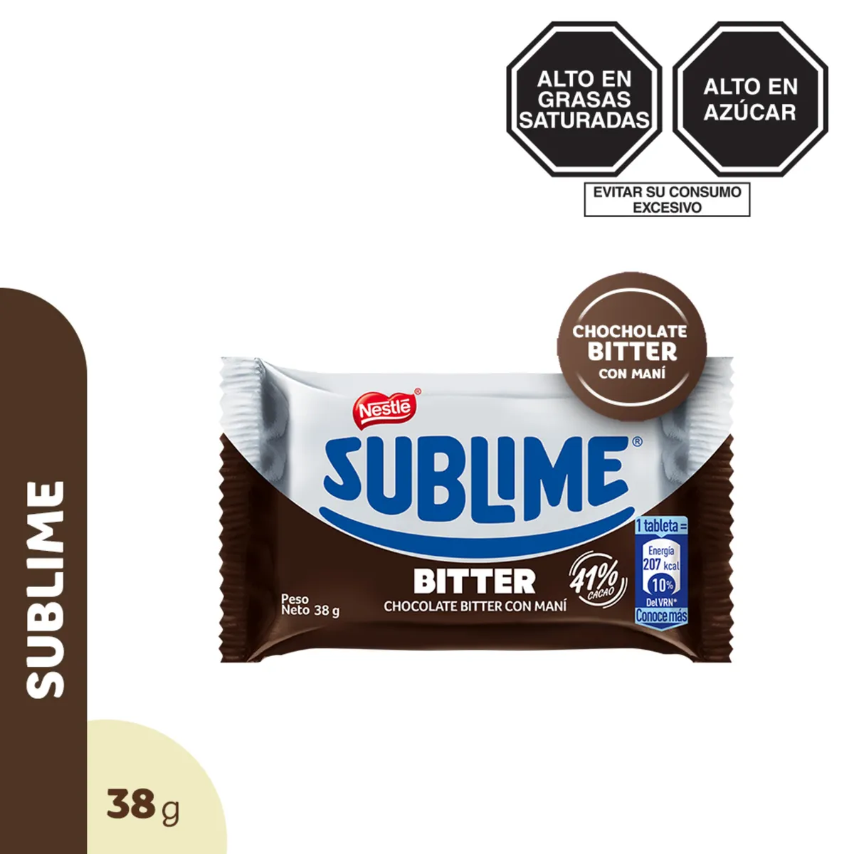 SUBLIME - Chocolate Sublime Bitter con Leche 38g