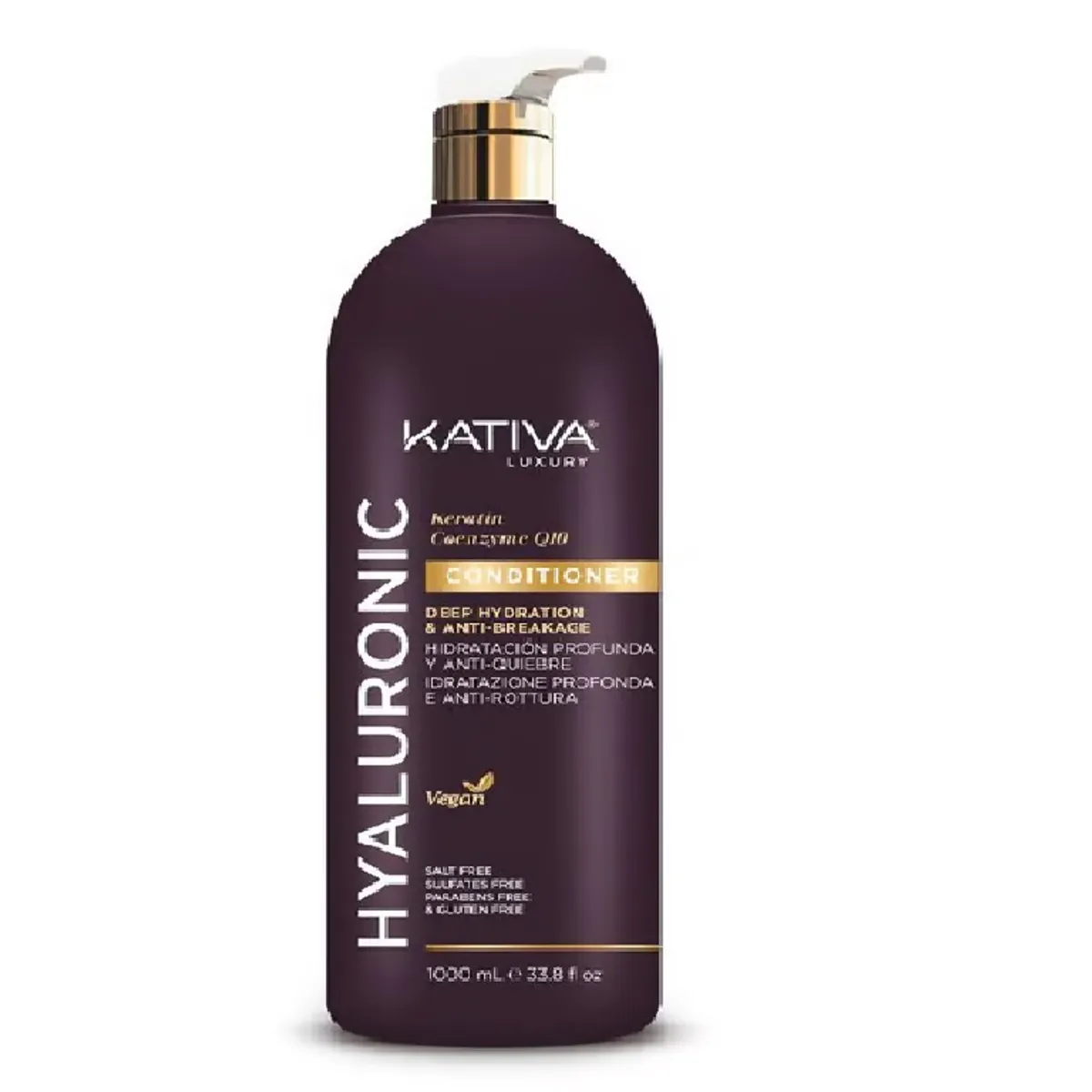 KATIVA - Acondicionador Kativa Hyaluronic Keratina Q10 Botella 1 L