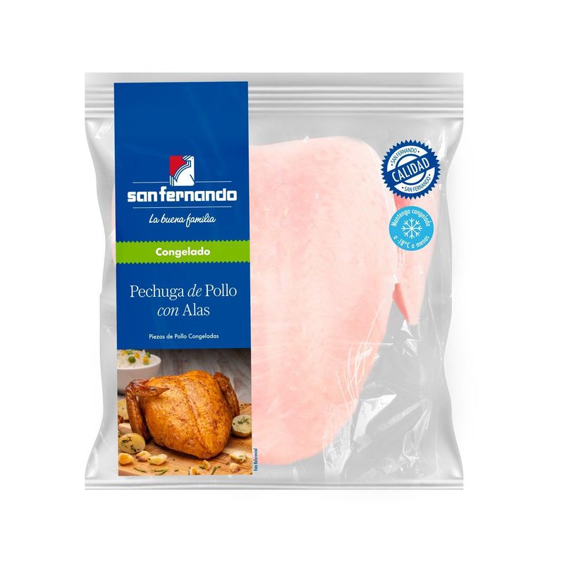 SAN FERNANDO - Pechuga Con Ala De Pollo Congelado San Fernando