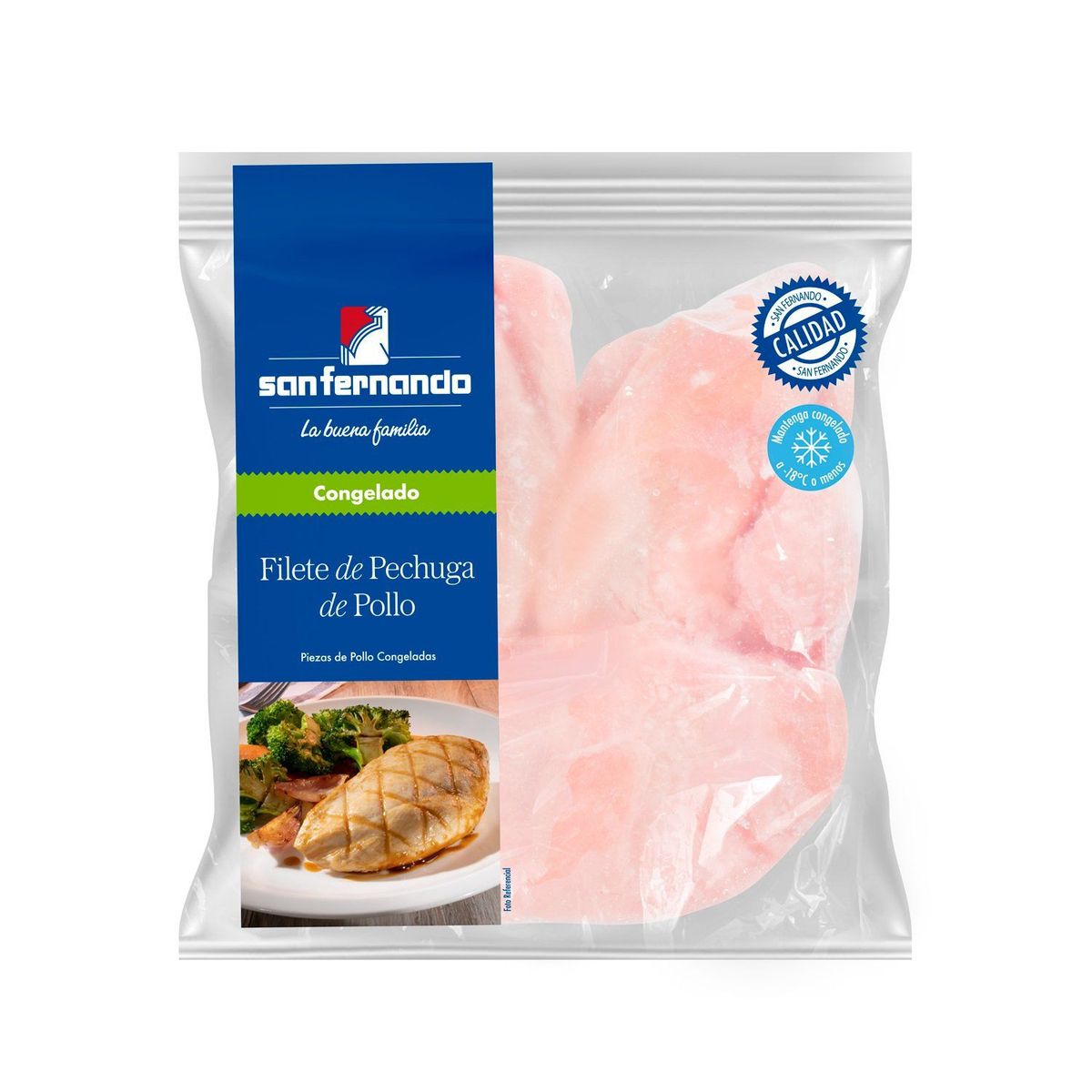 SAN FERNANDO - Filete De Pechuga De Pollo Corte Mariposa Congelado San Fernando