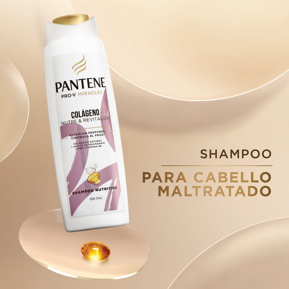 PANTENE - Shampoo Pantene Miracles Nutritivo Colágeno Botella 510 mL
