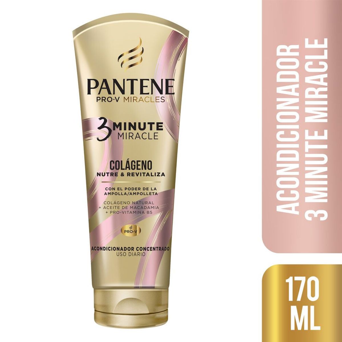 PANTENE - Acondicionador Pantene Pro V 3 Minute Miracle Colágeno Envase 170 mL