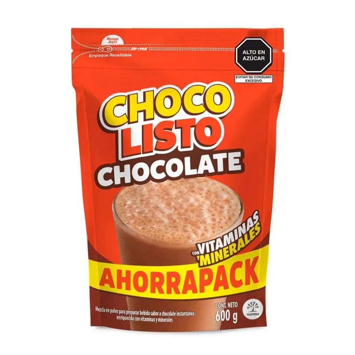 CHOCOLISTO - Mezcla Instantána Chocolisto Chocolate Doypack 600 g