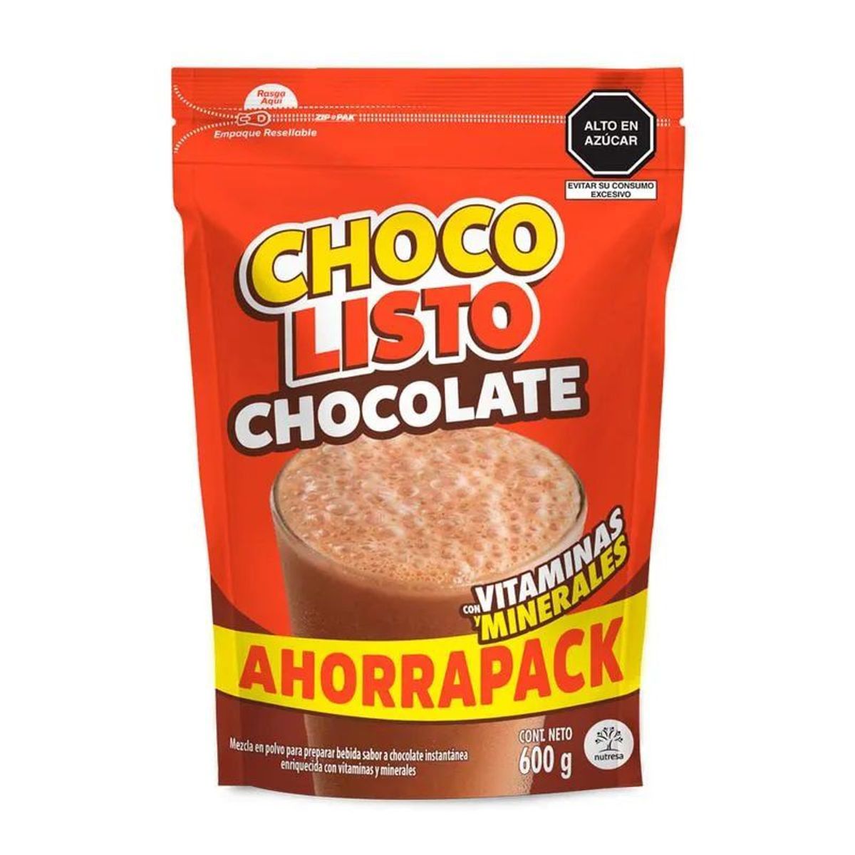 CHOCOLISTO - Mezcla Instantána Chocolisto Chocolate Doypack 600 g