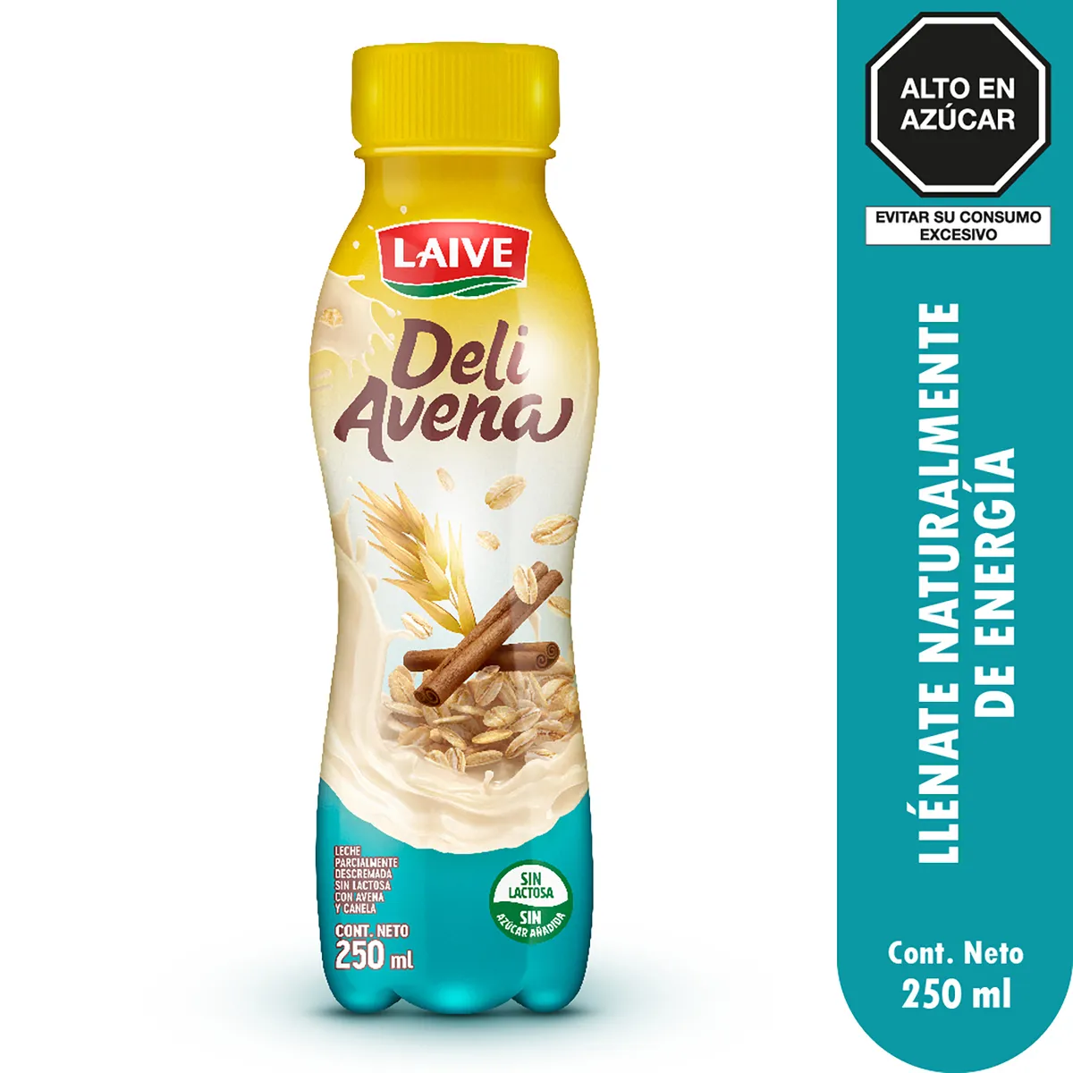 LAIVE - Leche Laive Sin Lactosa Avena Canela Botella 250 mL