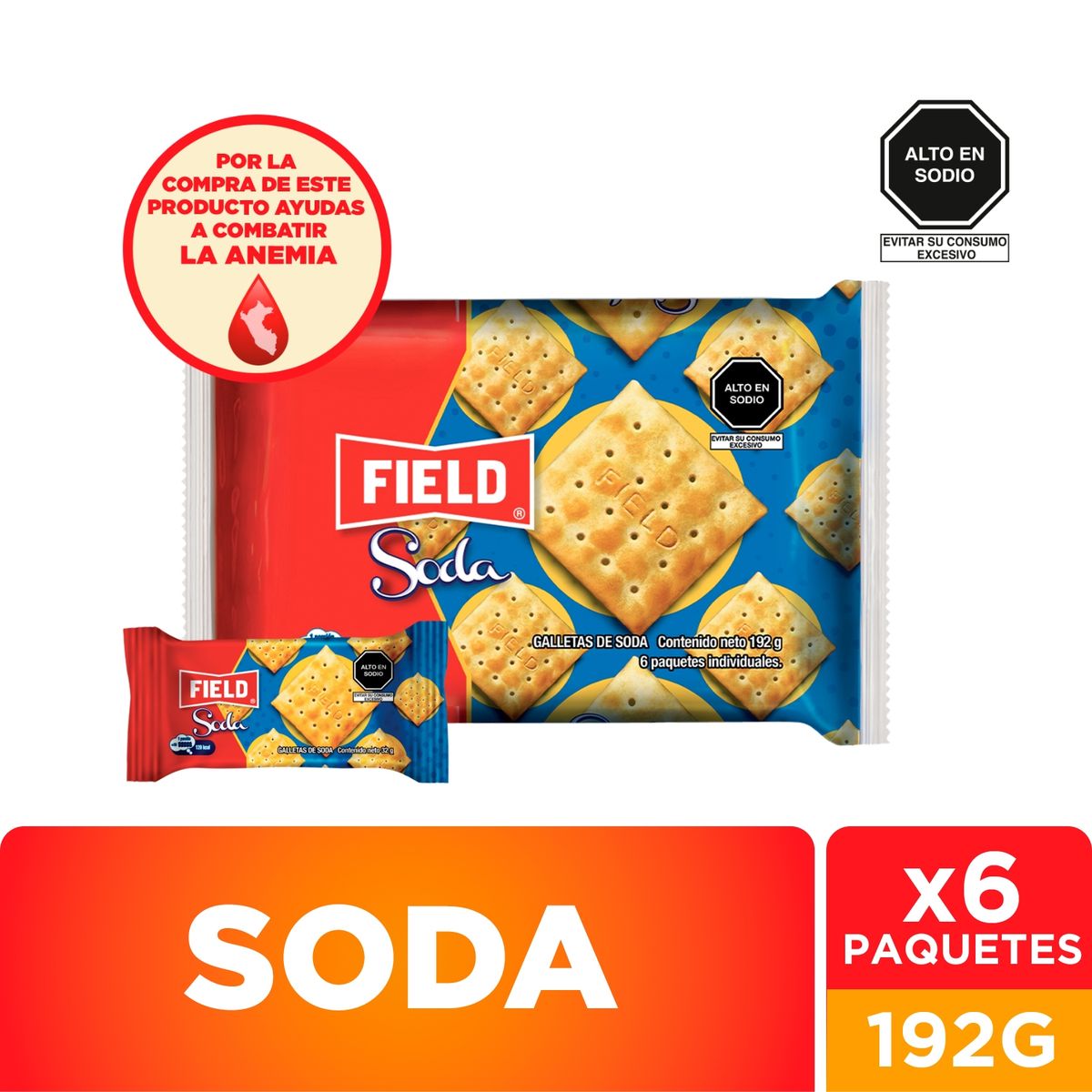 FIELD - Galleta Soda Field Sixpack 192 g