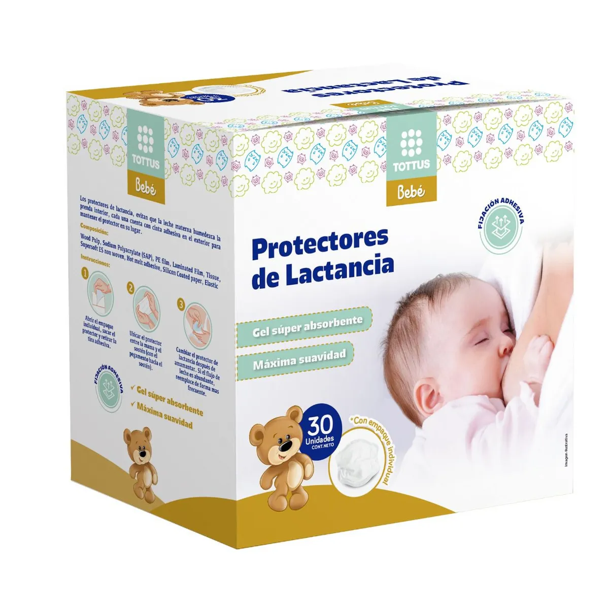 TOTTUS - Protectores de Lactancia Tottus Caja 30 Und
