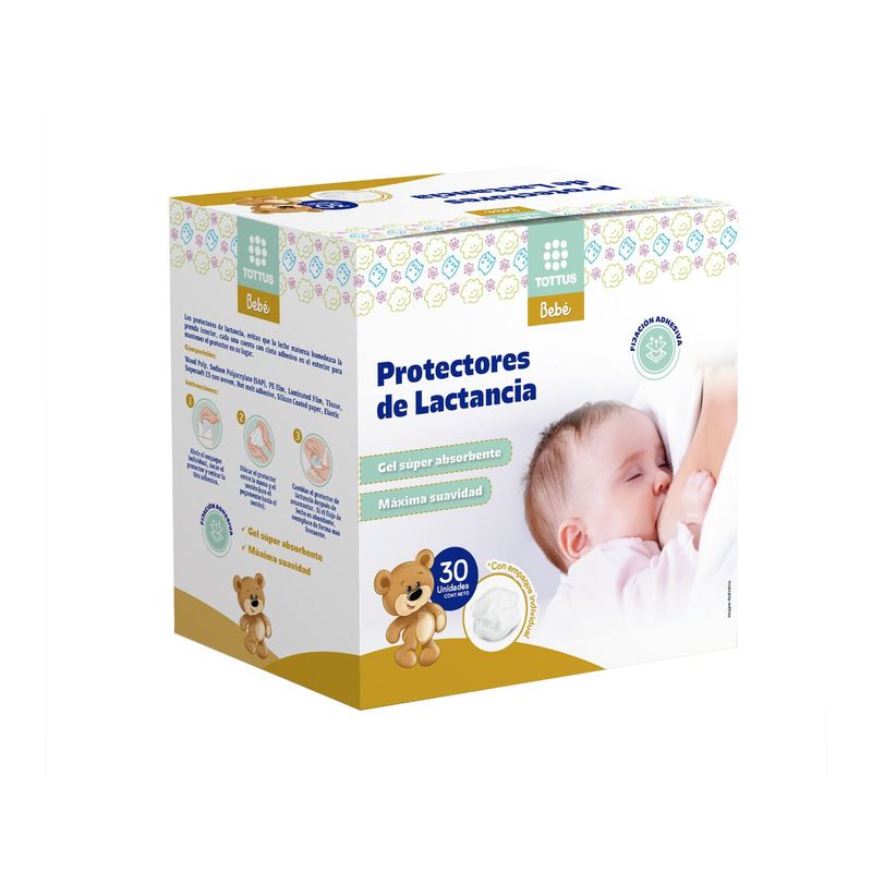 TOTTUS - Protectores de Lactancia Tottus con Gel Caja 30 Und