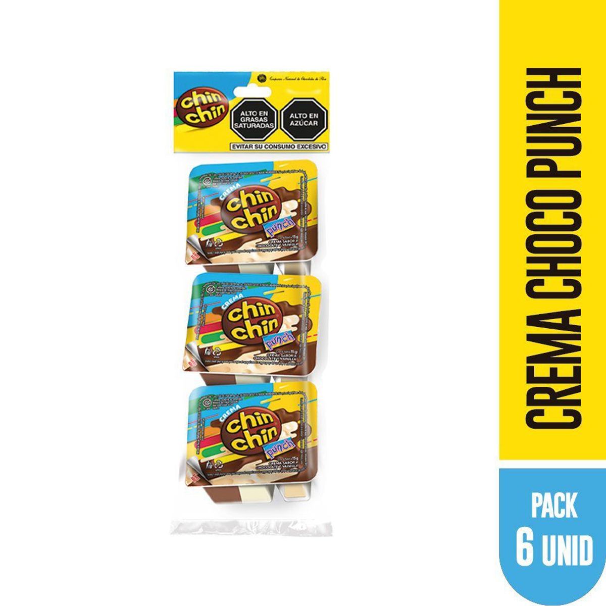 CHIN CHIN - Crema Choco Punch Chin Chin Pack 6 Und