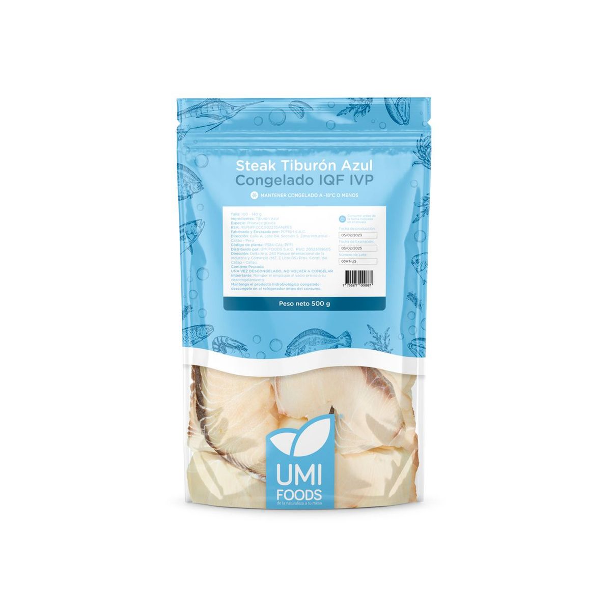 UMI FOODS - Medallones De Tollo Azul Sin Piel x 500 g
