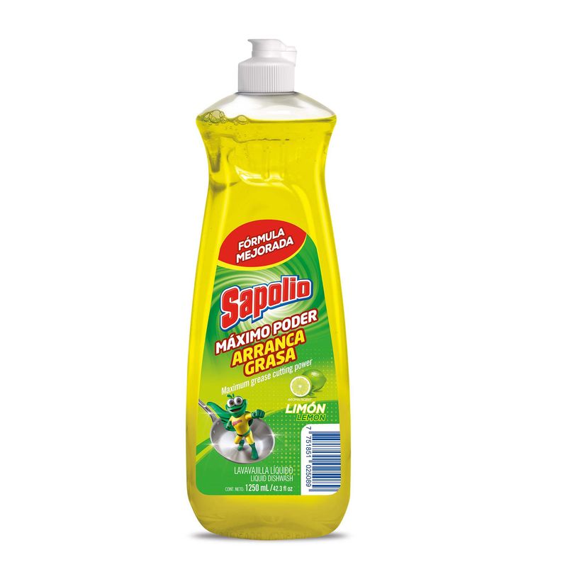 SAPOLIO - Lavavajilla Líquido Sapolio Limón Botella 1250 mL
