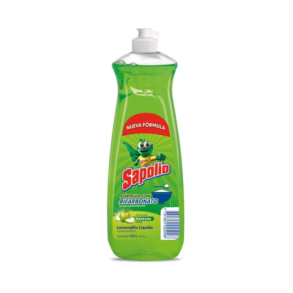 SAPOLIO - Lavavajilla Liquido Sapolio Manzana Botella 1250 mL