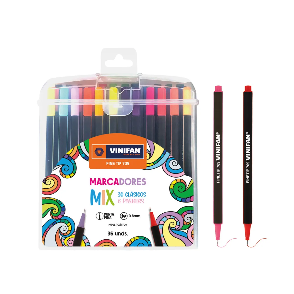 VINIFAN - Plumones Vinifan Fine Tip Mix Estuche 36 Und