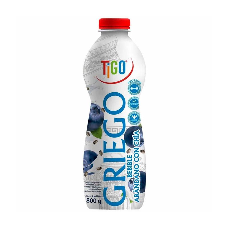 TIGO - Tigo Yogurt Griego Bebible Arándano Chia 800 g