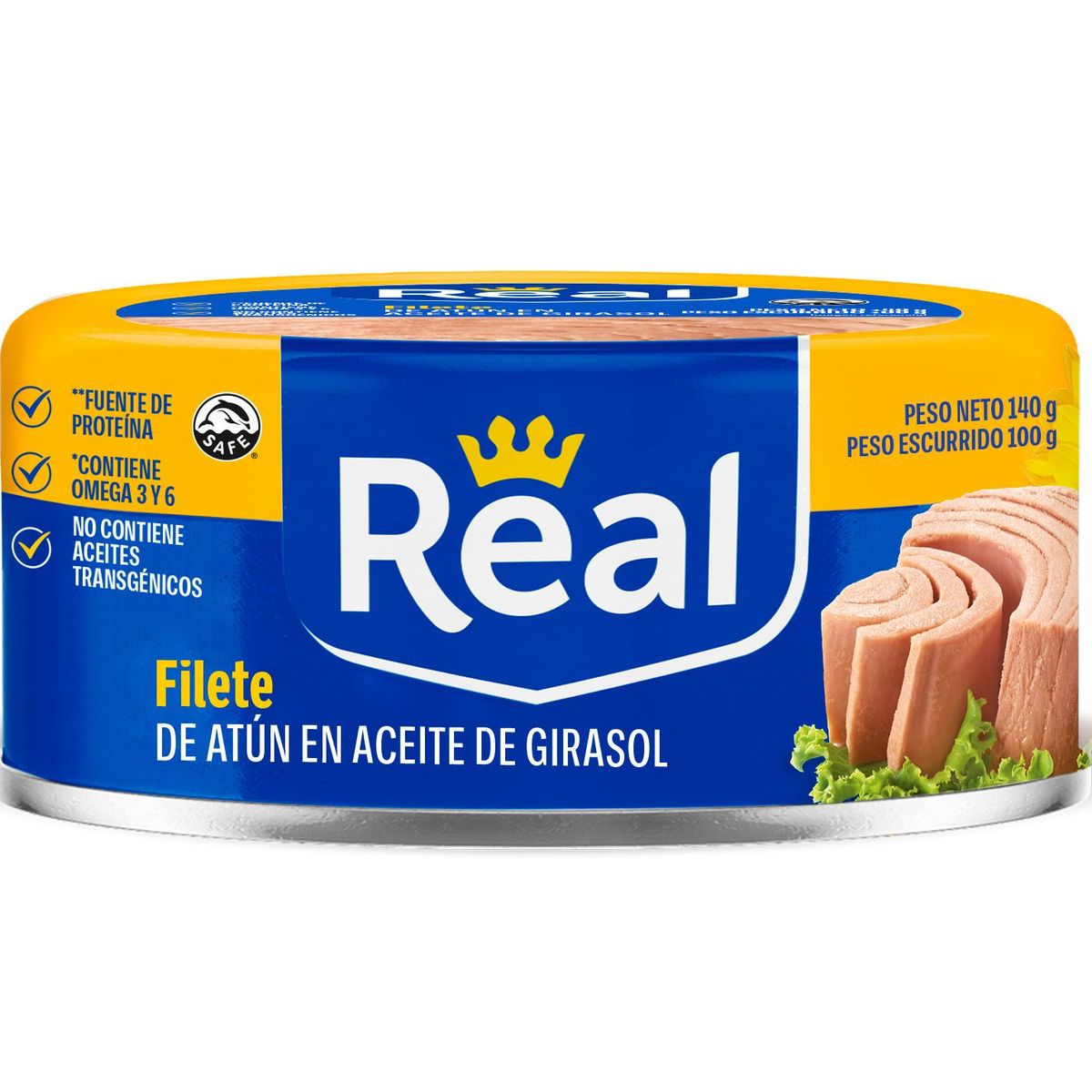 REAL - Filete de Atún Real en Aceite Girasol Lata 140 g