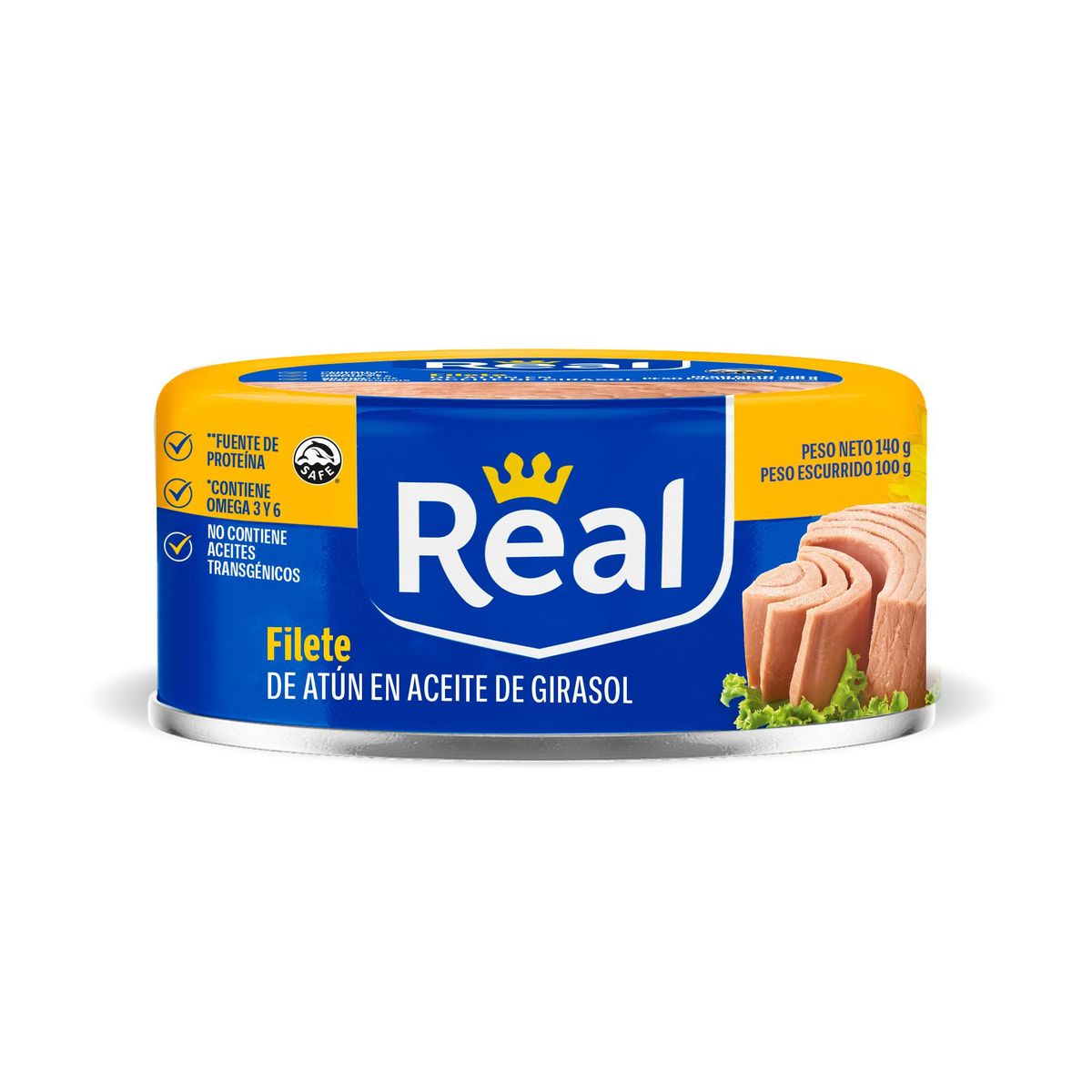 REAL - Filete de Atún Real en Aceite Girasol Lata 140 g