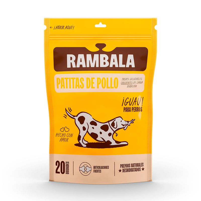 RAMBALA - Rambala Treats Patas de Pollo Deshidratadas 20 Unidades