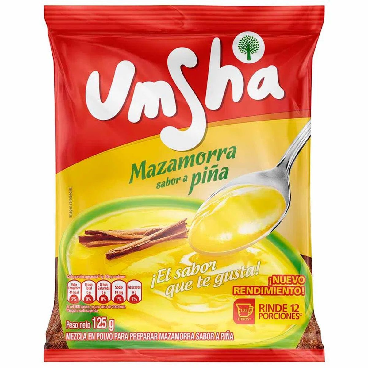 UMSHA - Mazamorra Umsha Sabor Piña Bolsa 125 g
