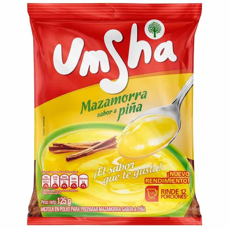UMSHA - Postre Instantáneo Umsha Sabor Mazamorra de Piña Bolsa 125 g