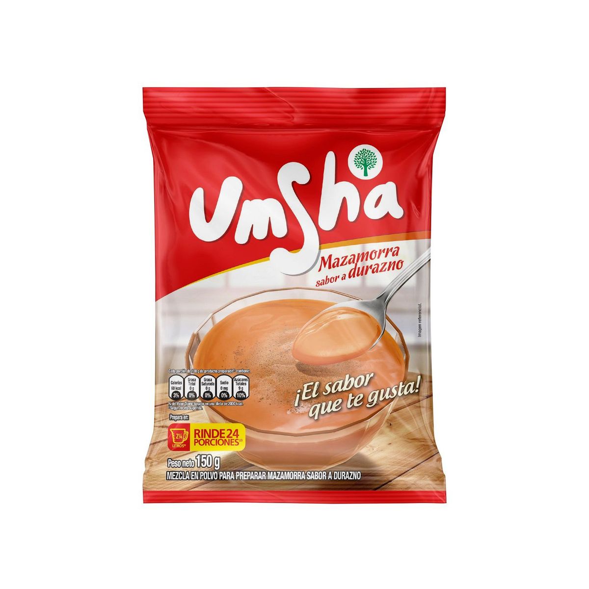 UMSHA - Mazamorra Umsha Sabor Durazno Bolsa 125 g