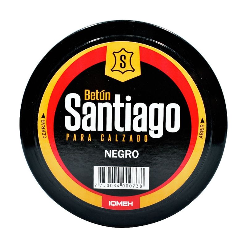SANTIAGO - Betún Santiago Pasta Negro Envase 90 mL