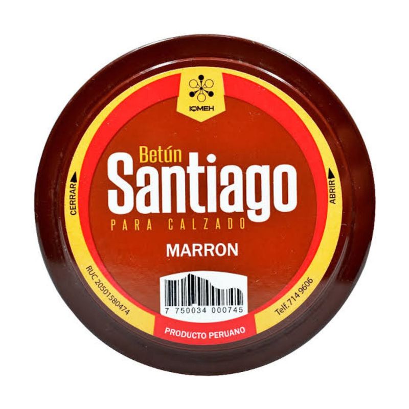 SANTIAGO - Betún Santiago Pasta Marrón Envase 90 mL