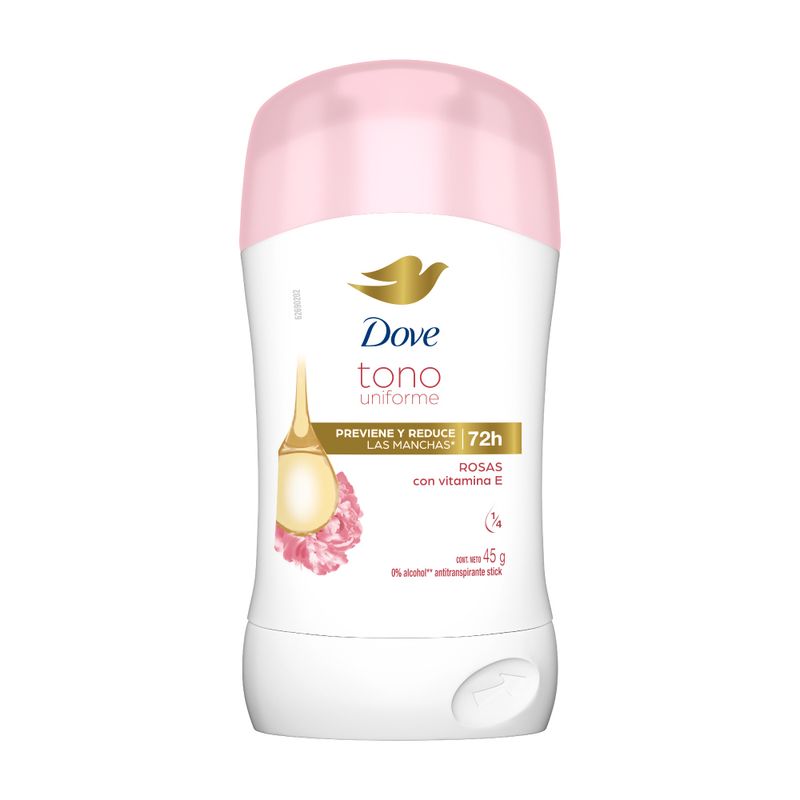 DOVE - Antitranspirante Dove Barra Tono Uniforme Rosas Envase 45 g