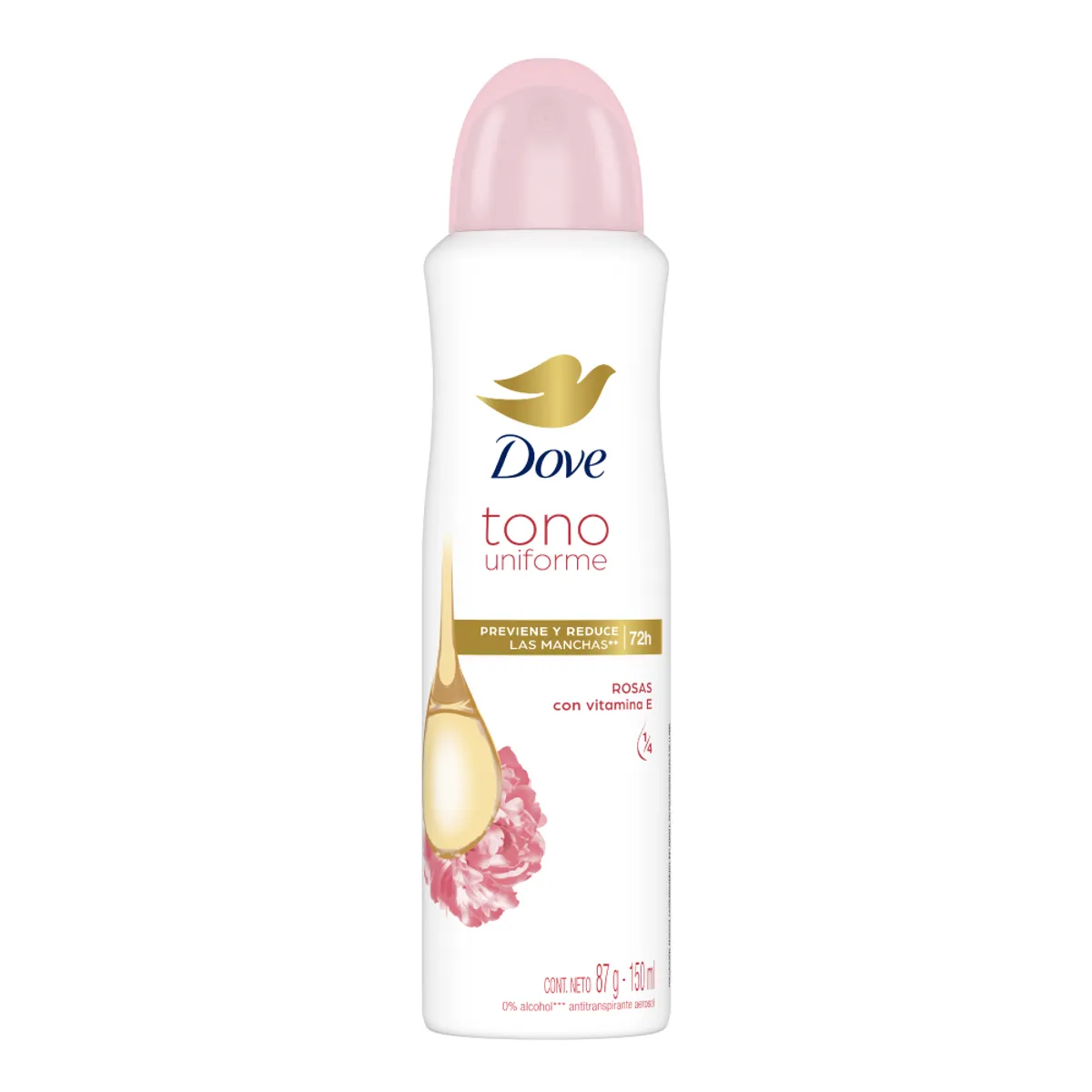 DOVE - Antitranspirante en Spray Dove Tono Uniforme Rosas Envase 150 mL