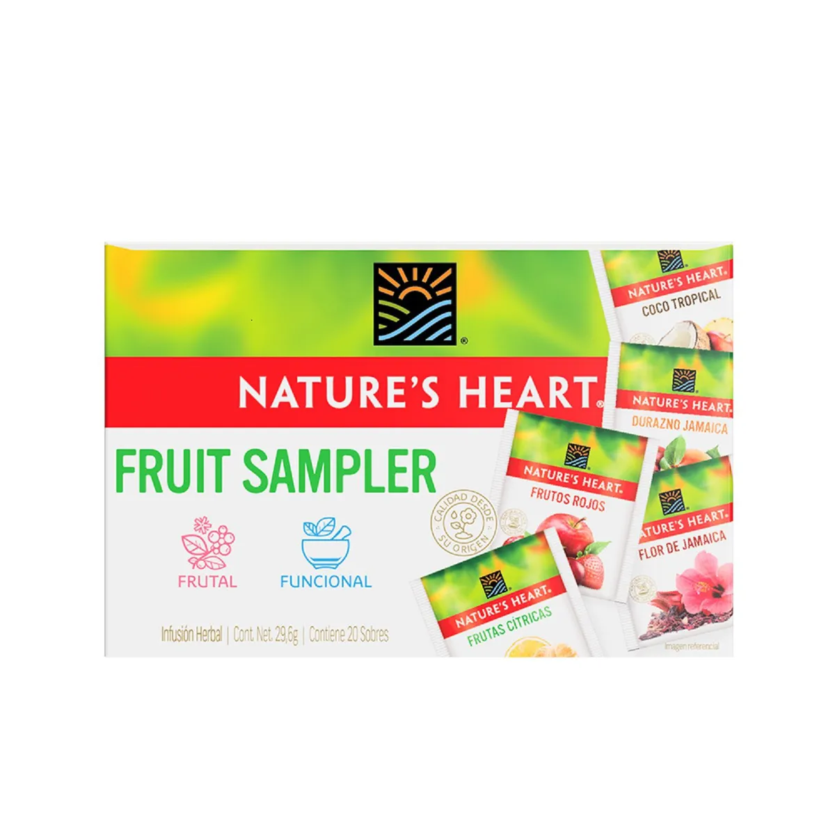 NATURES HEART - Infusión Natures Heart Fruit Sampler Caja 20 Sobres