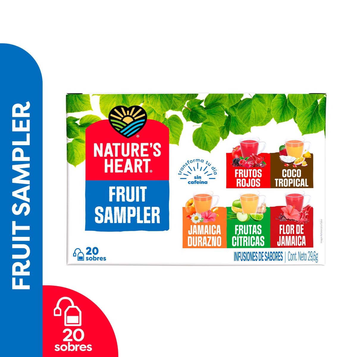 NATURES HEART - Infusión Natures Heart Fruit Sampler Caja 20 Sobres