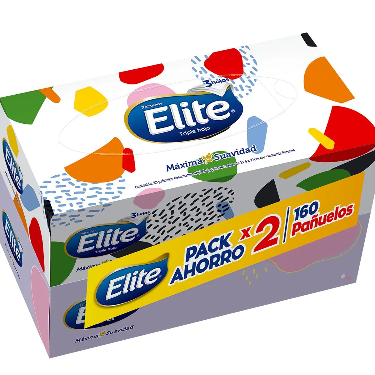 ELITE - Pañuelos Desechables Elite Triple Hoja Caja 160 Und