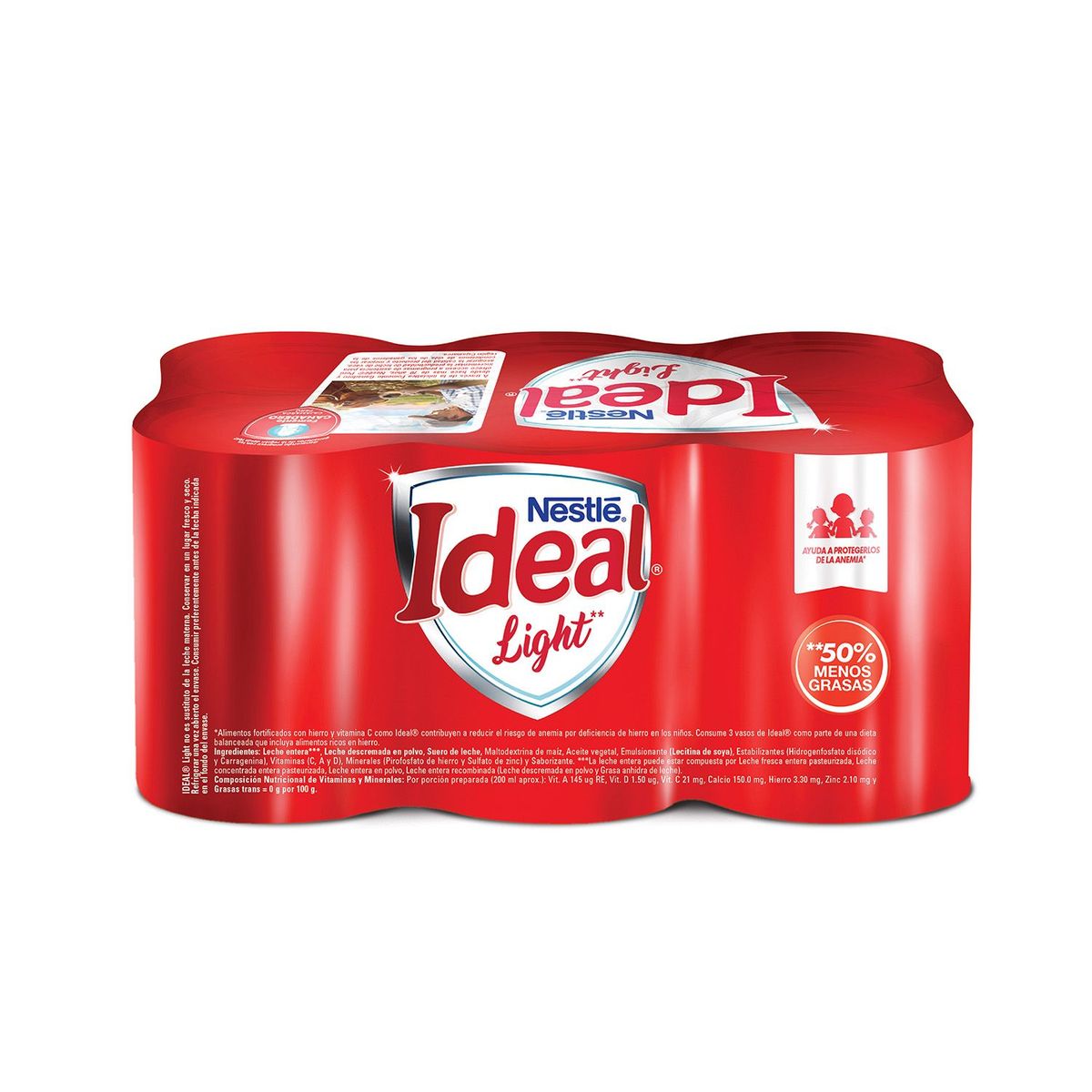 IDEAL - Mezcla Láctea Ideal Light Sixpack Lata 390 g