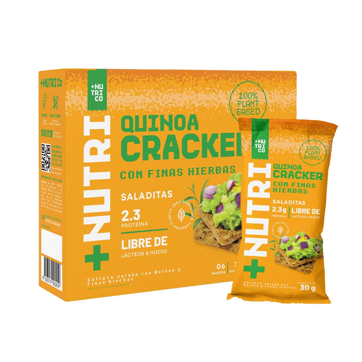 NUTRICO - Galletas NutriCo Quinoa Crackers Finas Hierbas Caja 180 g