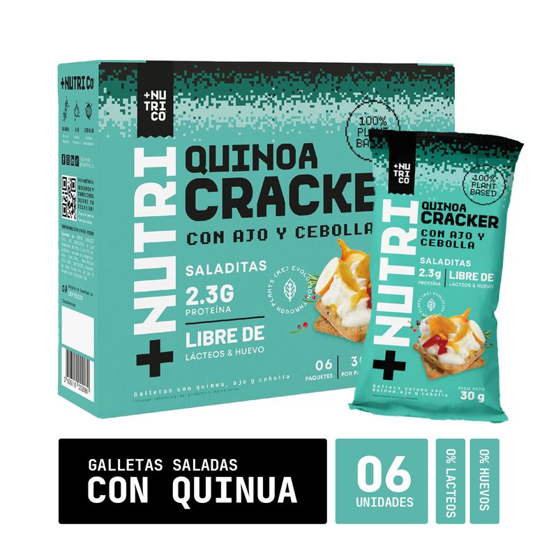 NUTRI CO - Nutri Co Quinua Crackers Ajo y Cebolla 180 g