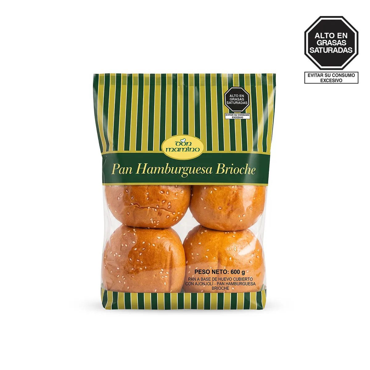 DON MAMINO - Pan Hamburguesa Brioche Don Mamino Bolsa 600 g