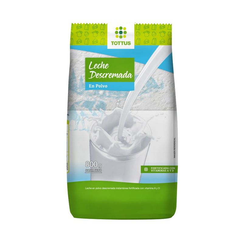 TOTTUS - Leche en Polvo Descremada Tottus 800g