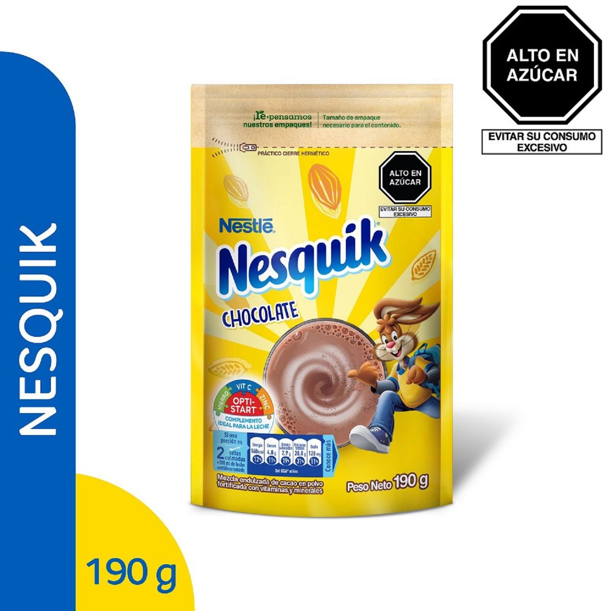 NESQUIK - Mezcla de Cacao Nesquik en Polvo Chocolate Doypack 190 g