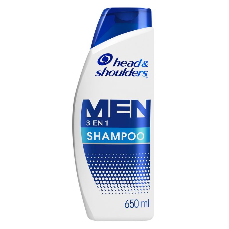 HEAD SHOULDERS - Shampoo Head Shoulders Para Hombre 3 En 1 Control Caspa Botella 650 mL