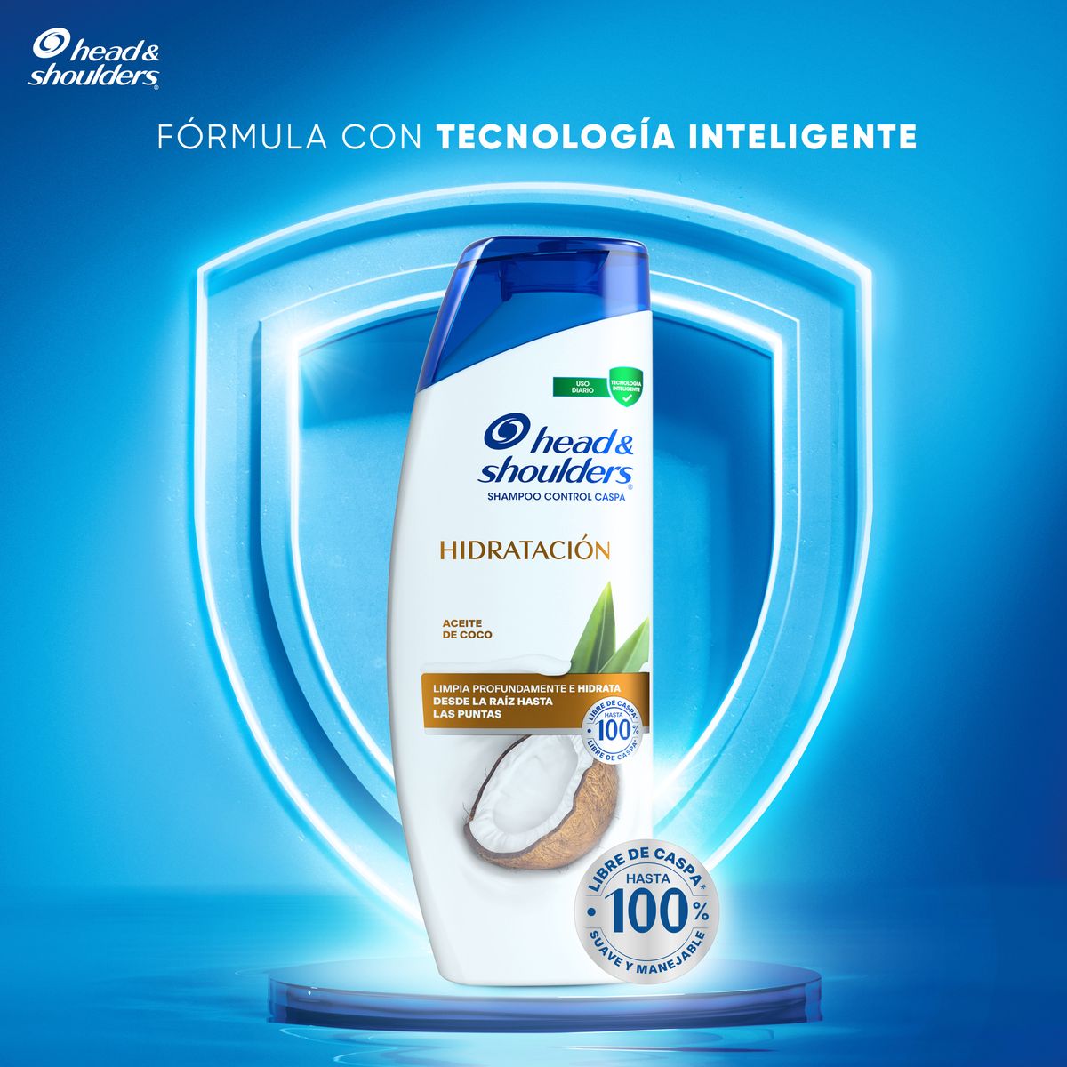 HEAD SHOULDERS - Shampoo Head & Shoulders Hidratación Aceite de Coco Botella 650 mL