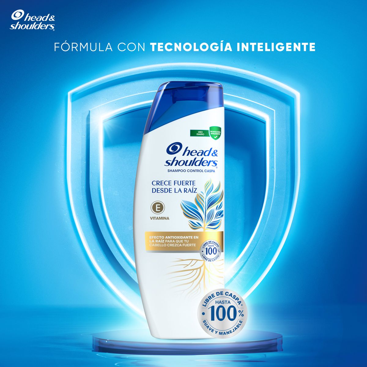 HEAD SHOULDERS - Shampoo Head & Shoulders Crece Fuerte Desde la Raíz Botella 650 mL