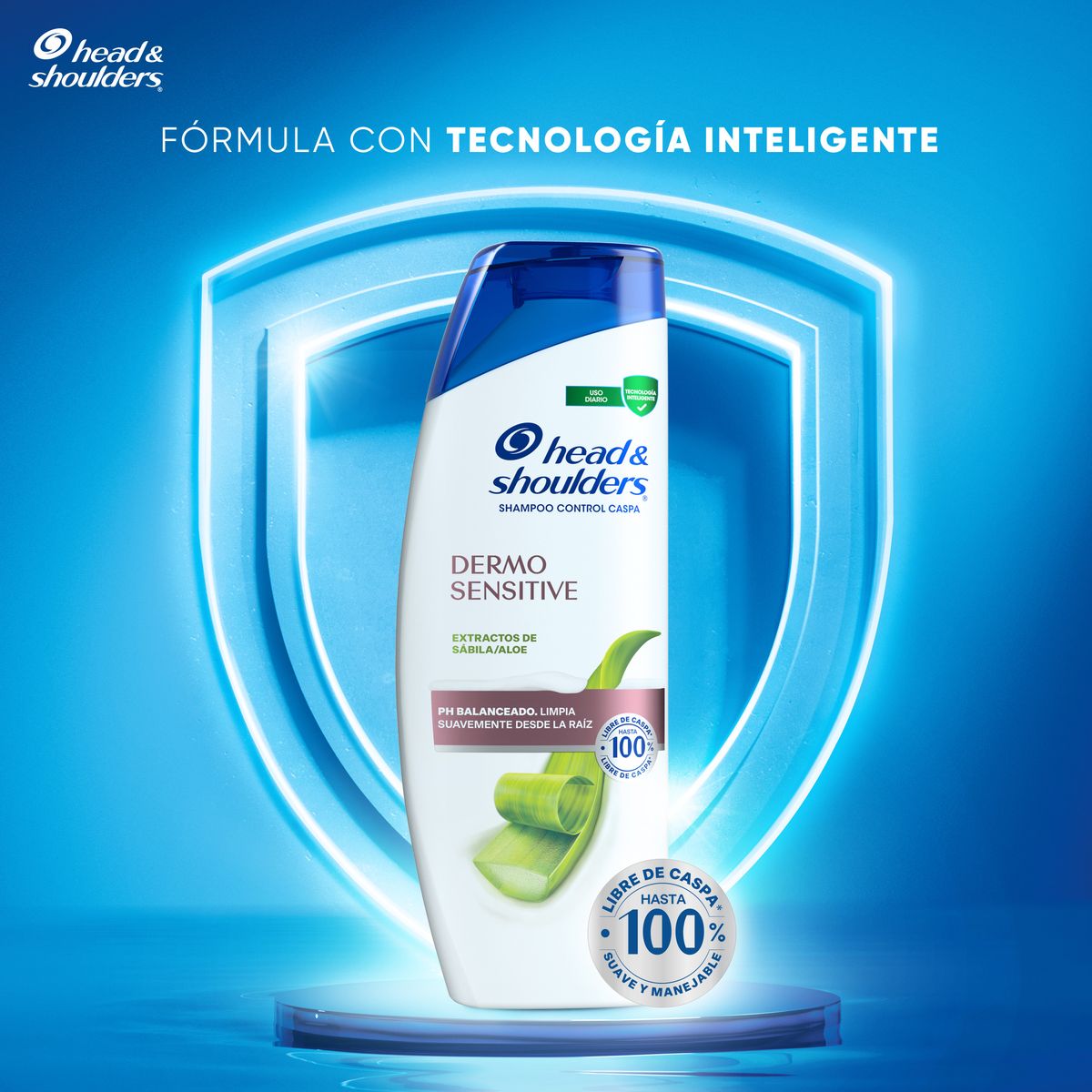 HEAD SHOULDERS - Shampoo Head & Shoulders Dermosensitive con Aloe Botella 650 mL