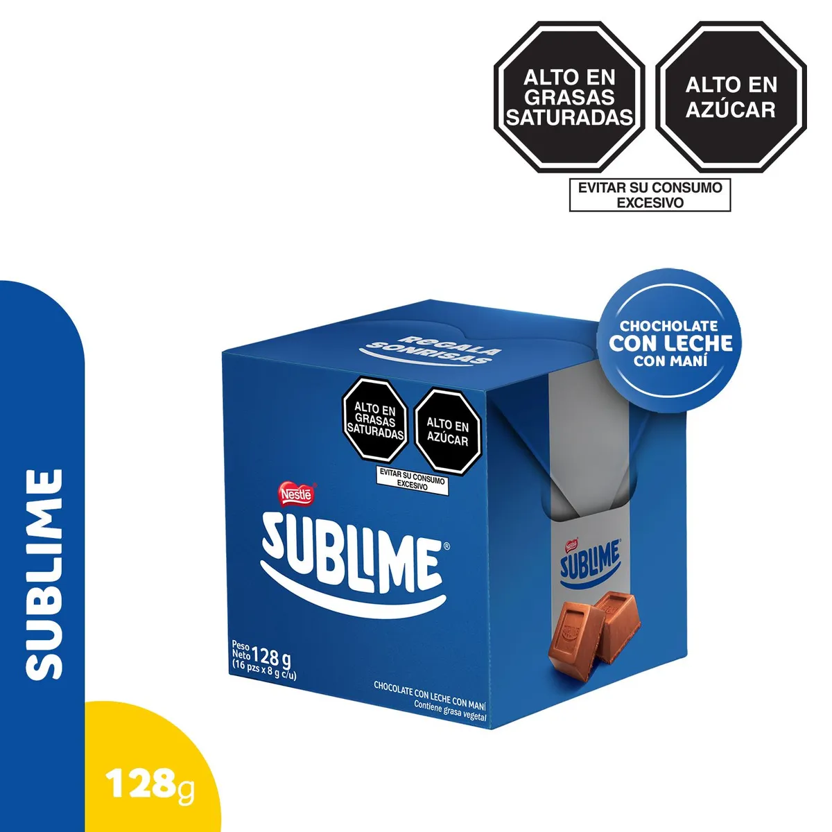 SUBLIME - Chocolate Sublime con Leche y Maní Empaque 8 g