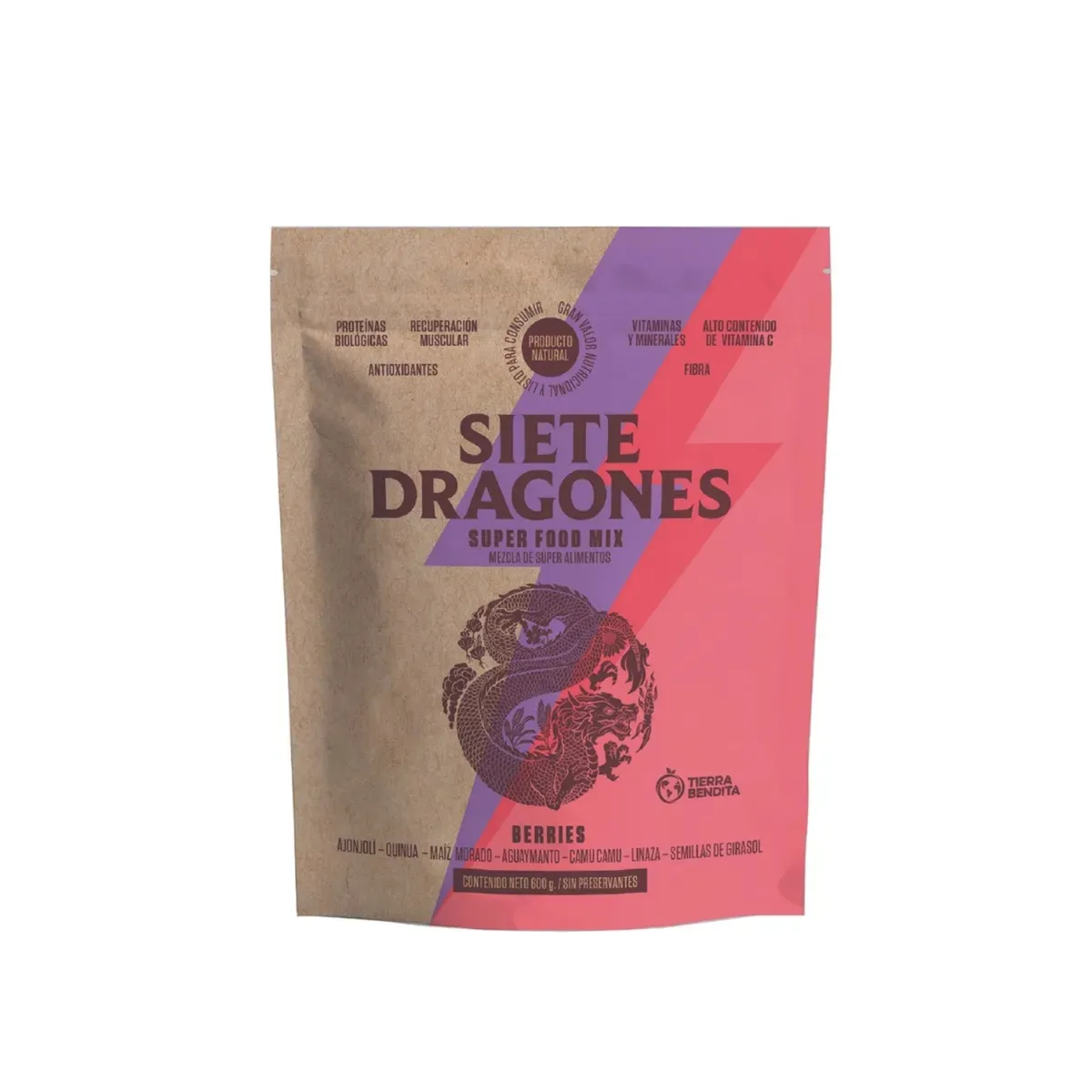 SIETE DRAGONES - Super Food Mix Berries Empaque 600 g