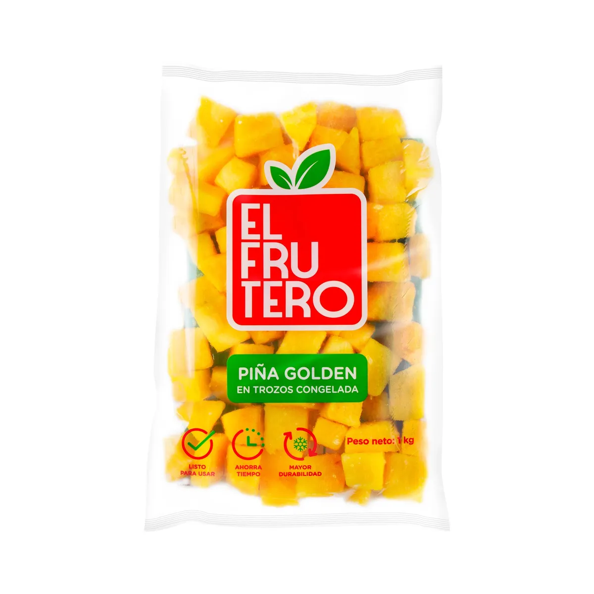 EL FRUTERO - Piña Golden Congelada en Trozos El Frutero Bolsa 1 Kg