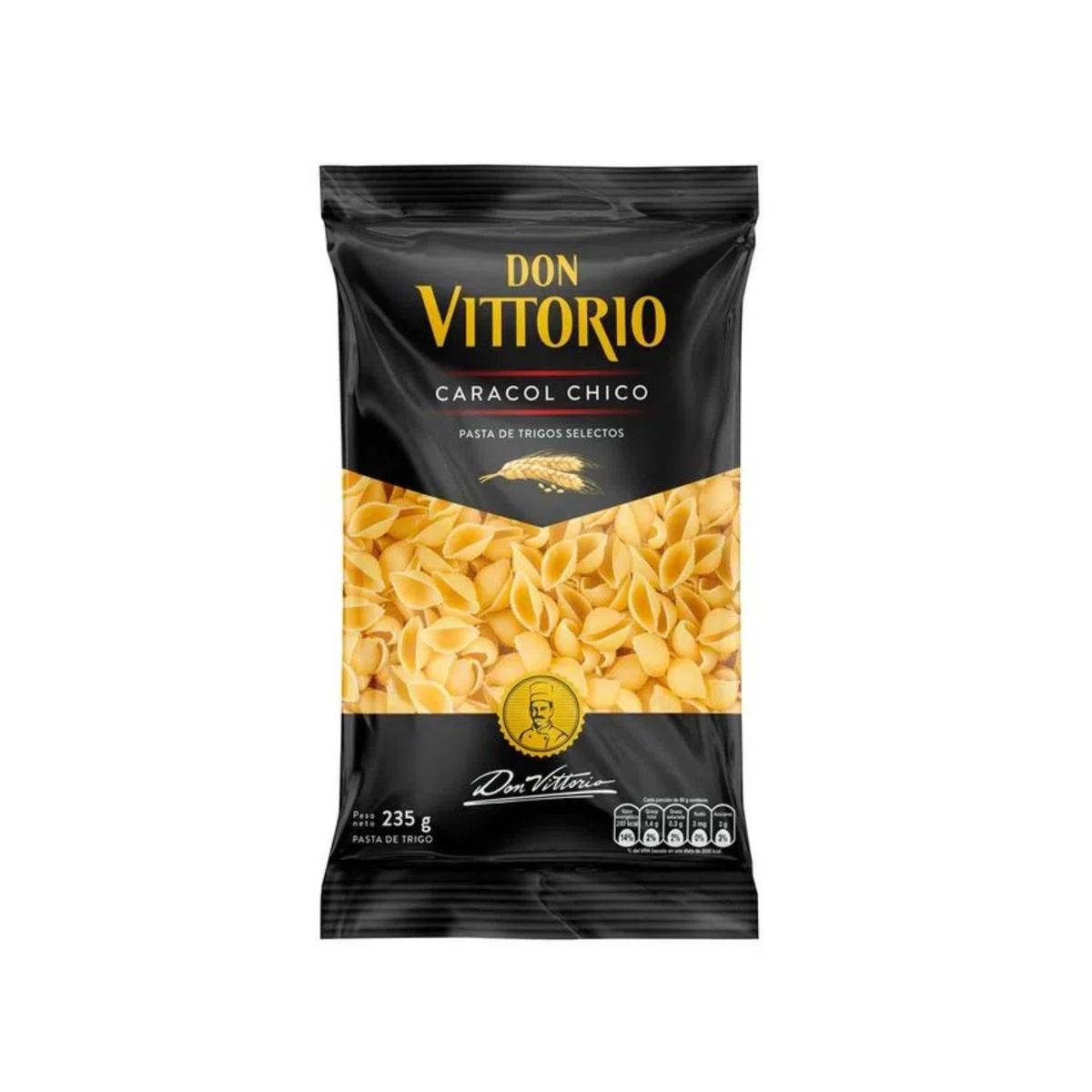 DON VITTORIO - Pasta Trigo Don Vittorio Caracol Chico 235 g