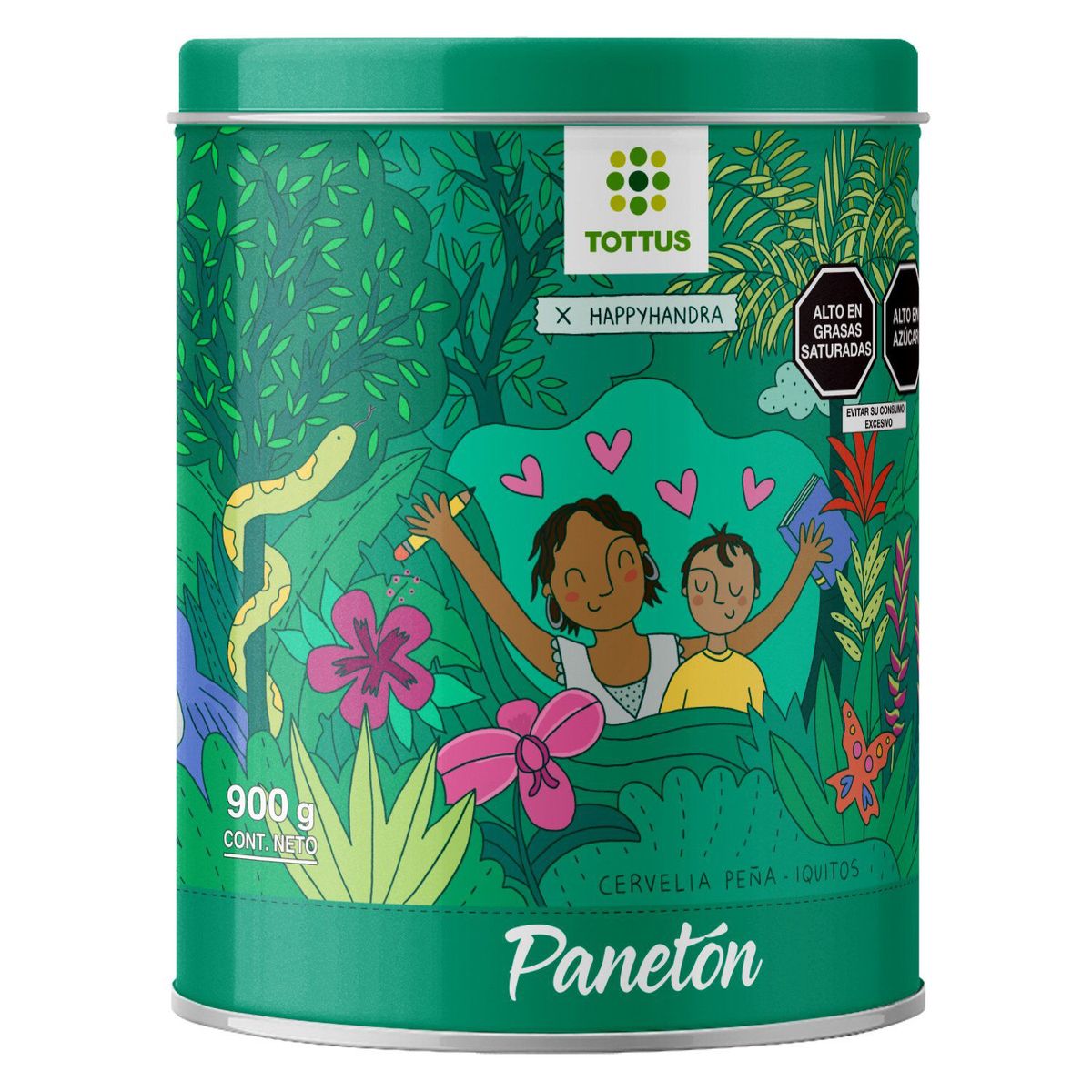 TOTTUS - Panetón Tottus en Lata Selva 900 g