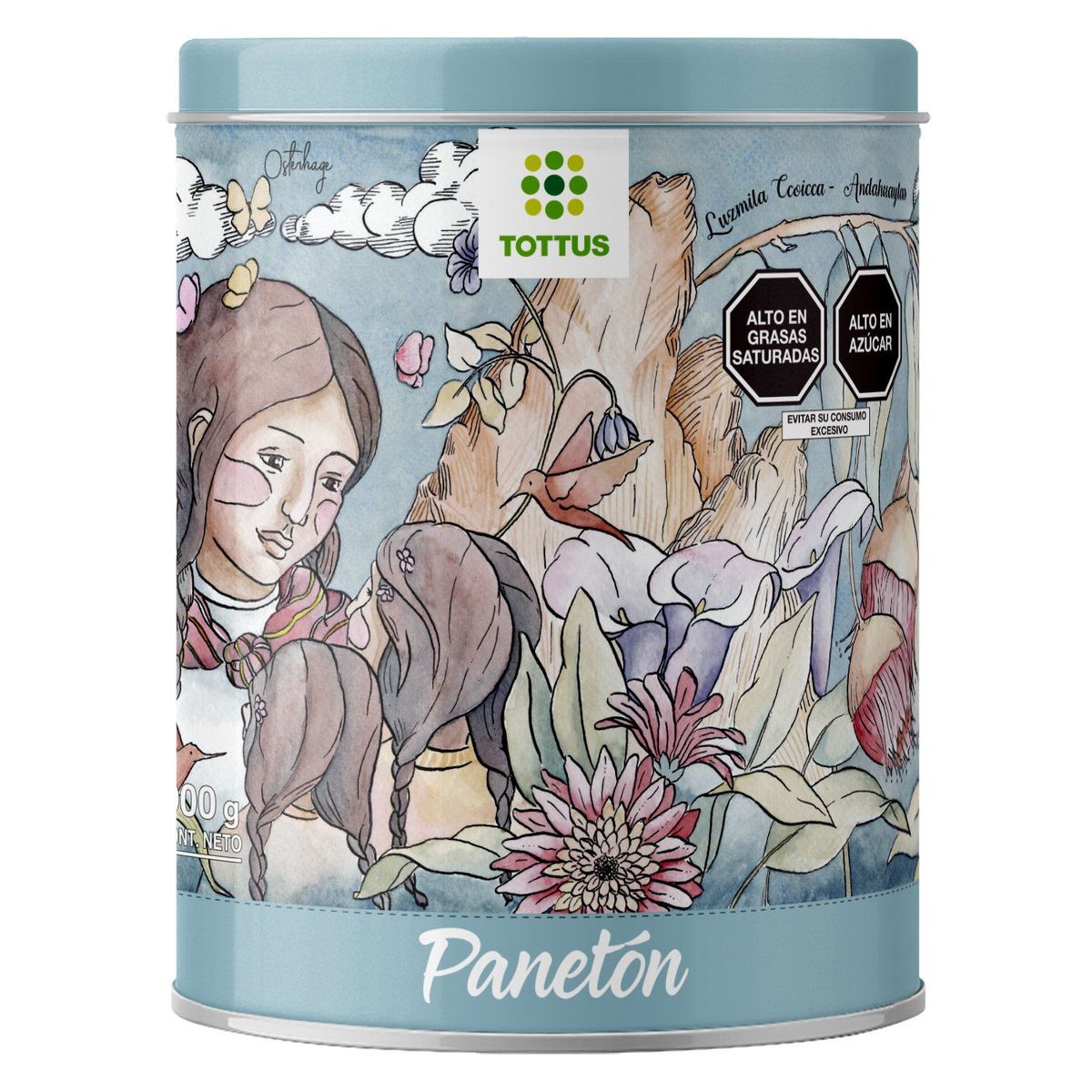 TOTTUS - Panetón Tottus en Lata Sierra 900 g