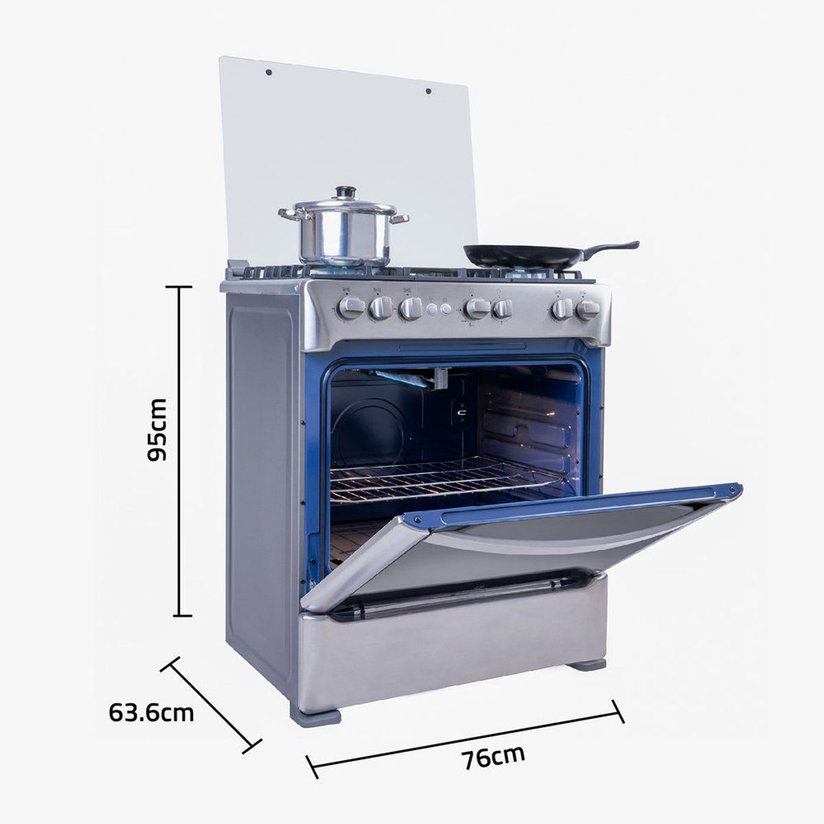 INDURAMA - Cocina 30 Pulgadas 5 Hornillas con Encendido Eléctrico Firenze Croma