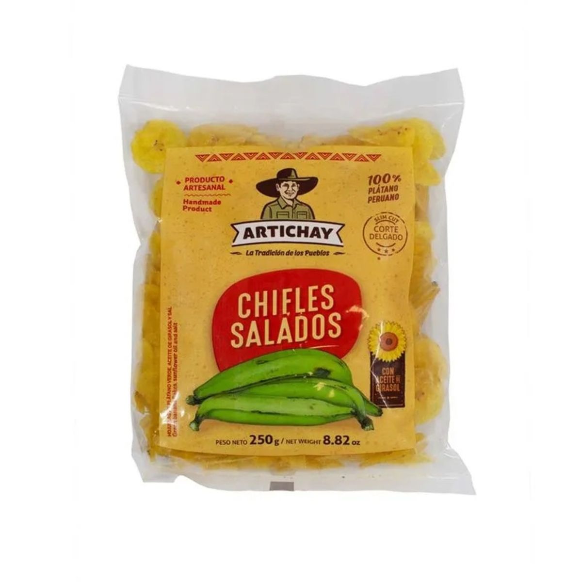  - Chifles Salados Artichay con Aceite de Girasol Bolsa 250 g